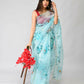 Vamsee Sky Blue Organza Saree - Swadesiicart