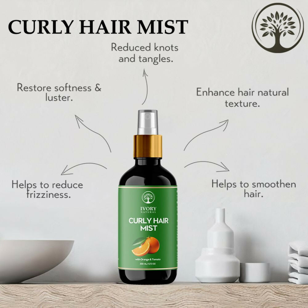 Ivory Natural Curly Hair Mist - Revitalize, Define, And Nourish Your Curly Hair | Swadesiicart