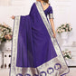 Anaita Purple Banarasi Silk With Beautiful Gala Weaving Saree With Blouse | Swadesiicart