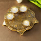 Golden Peacock Gold Toned Metallic Pooja Thali | Swadesiicart