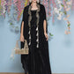 Joban Fashion Black Hand Embellished Cape with Inner and Skirt - Swadesiicart