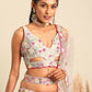 House of Panchhi Grey Organza Sequins and Zarkan embroidery Lehenga choli & Dupatta | Swadesiicart