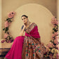 Vishnu Weaves Women's Rani Paithani Silk Saree with Blouse - Swadesiicart