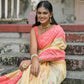 Vishnu Weaves Women's Gajri Handloom Raw Silk Woven Saree with Blouse - Swadesiicart