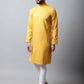 Even Apparels Yellow Color Pure Cotton Men's Kurta With Side Placket (SLD1130) | Swadesiicart