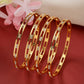 NVR Women's Set of 4 Gold-Polished CZ Stone-Studded Bangles - Swadesiicart