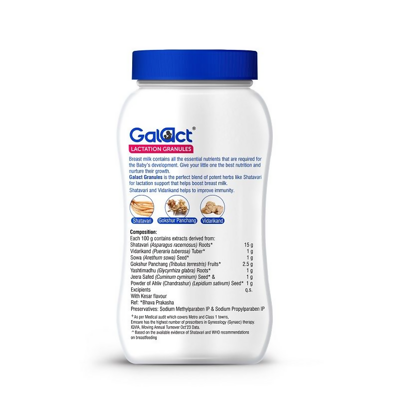 Galact Granules Lactation Granules - Kesar Flavor With Shatavari - Swadesiicart