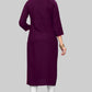 NOZ2TOZ Women's Embroidered Straight Rayon Purple Kurta Only - Swadesiicart