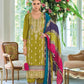 Anaita Green Premium Embroidered Chinon Stitched Salwar Suit