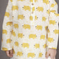 Breathables Kids Cotton Night Suit – Yellow Elephant Print Kurta & Pyjama Co-Ord Set For Boys & Girls