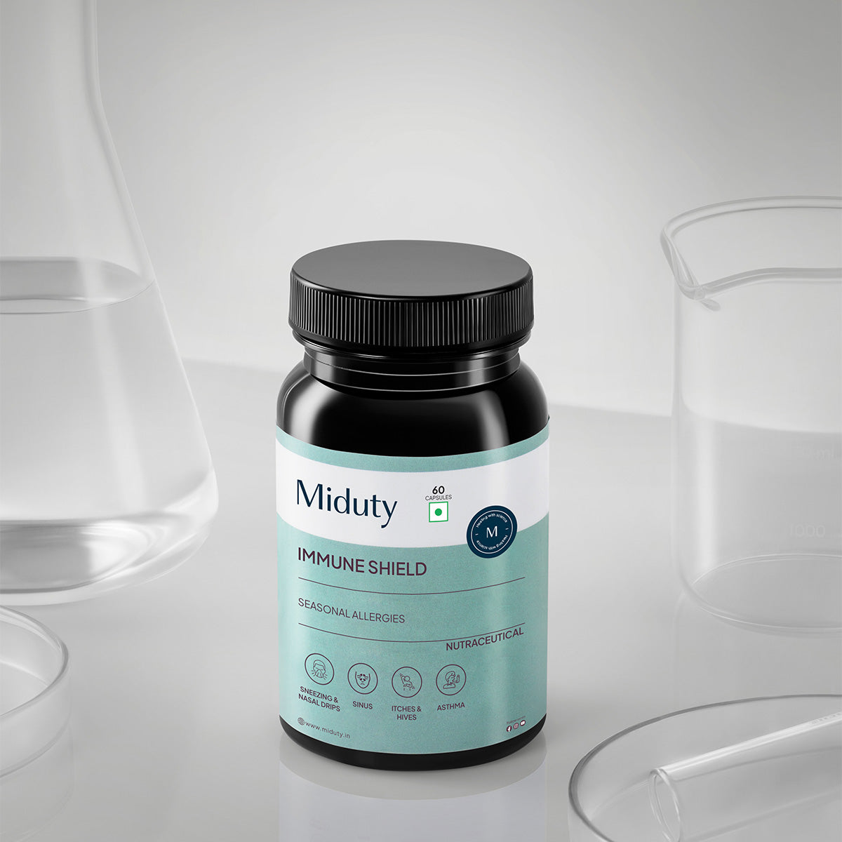 Miduty by Palak Notes Immune Shield Seasonal Allergies Capsules - Swadesiicart