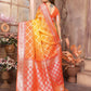 Anaita Yellow kochi Silk With Beautiful Checks Weaving Saree With Blouse