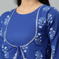 Ahalyaa Womens Beautiful Royal Blue Pure Cotton Printed Kurtas | Swadesiicart