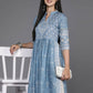 Ahalyaa Women's Traditional wear Kurta - Powder Blue | Swadesiicart