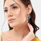Nuyug 22K Gold Plated Azure Muse Contemporary Drop Earrings | Swadesiicart