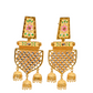 Traditional Gold-Polished Meenakari Beige Jhumka Jhumki Earrings By House of Ree - Swadesiicart
