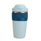 Wosta Travel Coffee Mug with Lid and Straw Tumbler - 480ml (Sky Blue) - Swadesiicart