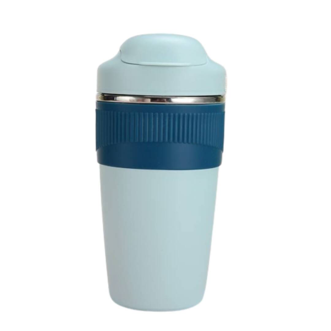 Wosta Travel Coffee Mug with Lid and Straw Tumbler - 480ml (Sky Blue) - Swadesiicart