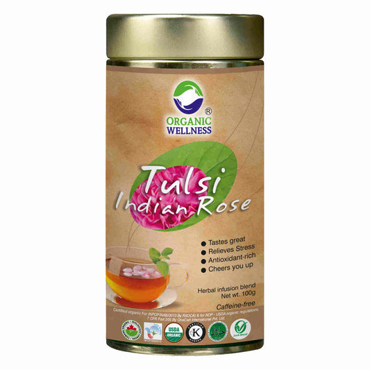 Organic Wellness Tulsi Indian Rose Tin Pack - Organic Wellness Products Private Limited