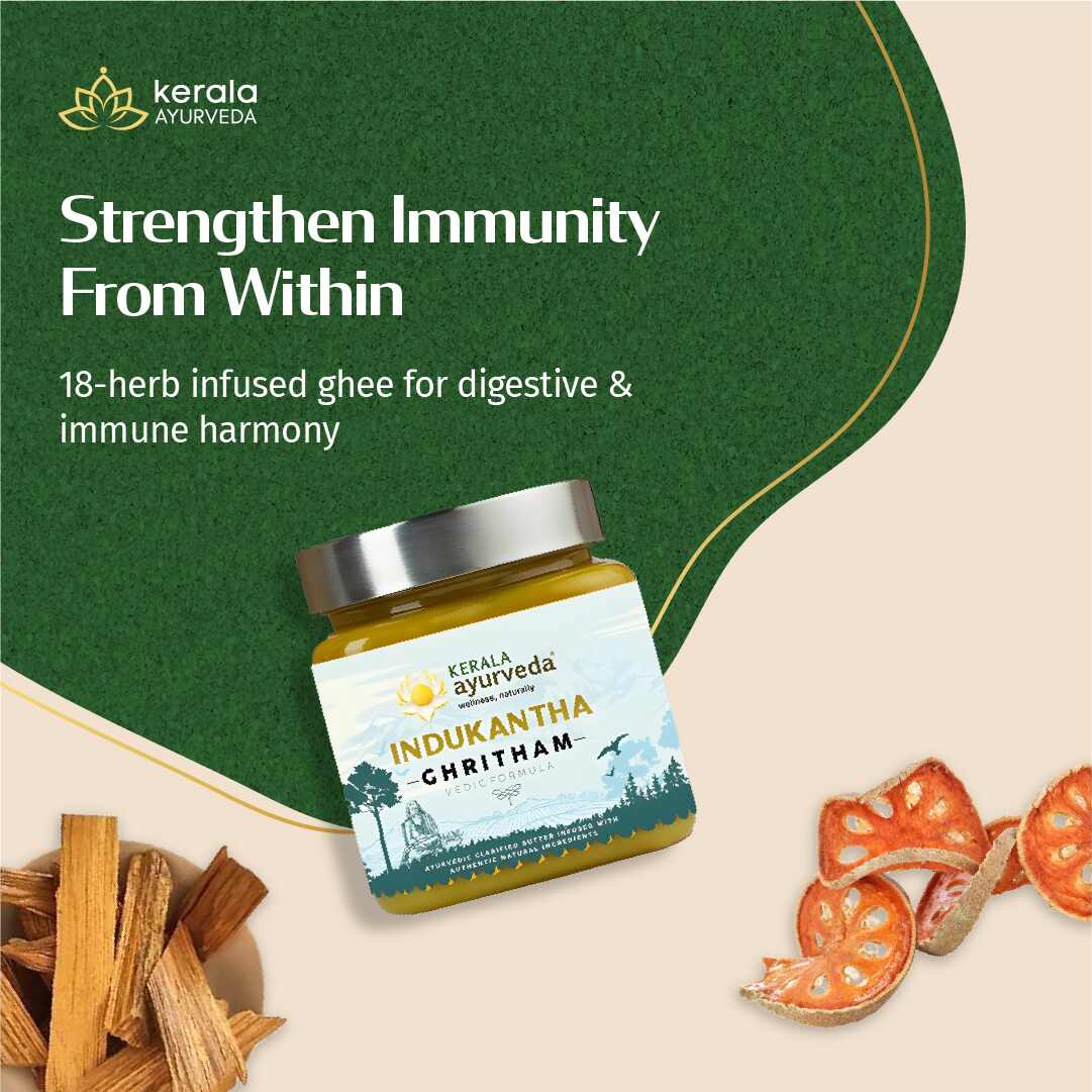 Indukantha Ghee (Ghritham) - Herb Infused Ghee for Immunity & Digestive Support