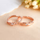 VOJ Stainless Steel Cubic Zirconia Gold-Polished Ring Set | Swadesiicart