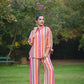 Women's Casual Fashionable Multi Mull Cotton co-ord set - Anya - Swadesiicart