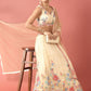 House of Panchhi Cream Net Multi colour Thread & Sequinse Work Lehenga & Blouse, Dupatta | Swadesiicart