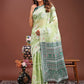 Shree Shyam Fashion Anaya Light Green Linen Cotton Saree
