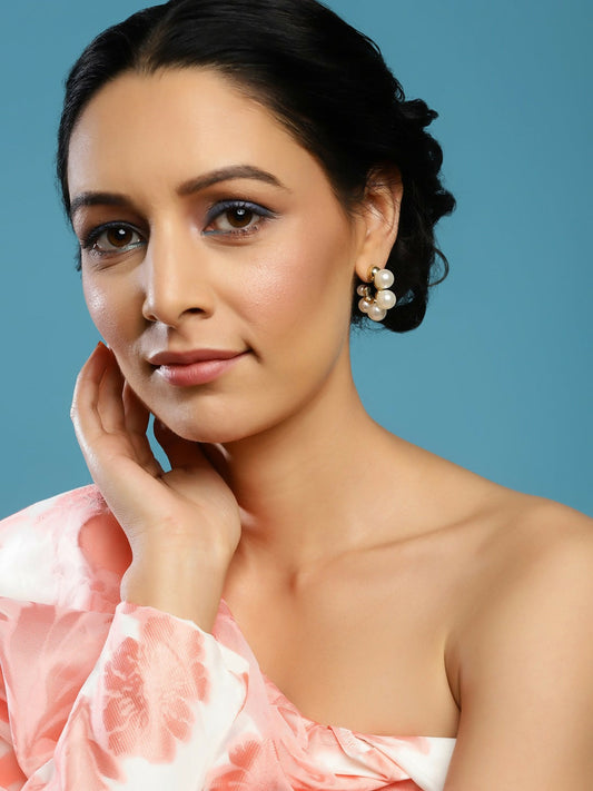 Pearl Earrings- Ruby Raang | Swadesiicart