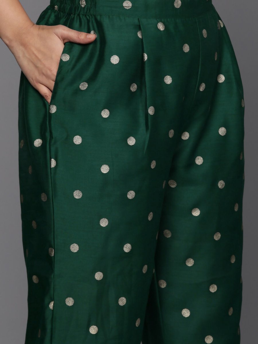 Ahalyaa Women's Traditional wear Kurta Set - Green | Swadesiicart