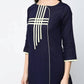 Aniyah Cotton Straight Kurta Blue Color With Patchwork (AN-106K) - Swadesiicart
