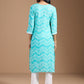 Ode by House of Pataudi Women Ethnic Motifs Embroidered Chikankari Kurta | Swadesiicart