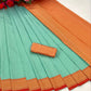 DEIANA'S Beautiful Designer Golden zari Soft Lichi Silk Saree - Sky Blue - Swadesiicart