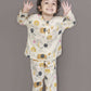 Breathables White Animal Print Cotton Nightsuit Set | Boys & Girls Kids Sleepwear