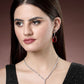 NVR Women's Silver-Plated Red Artificial Stones Studded Handcrafted Jewellery Set - Swadesiicart