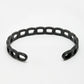 NVR Men's Black Rhodium-Plated Metal Cuff Bracelet - Swadesiicart