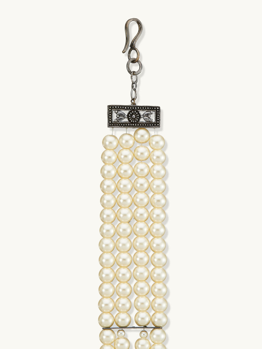 Nuyug Pearl Beaded Jade Stone Choker Necklace | Swadesiicart
