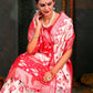 Shree Shyam Fashion Devistuti Red White Linen Cotton Saree