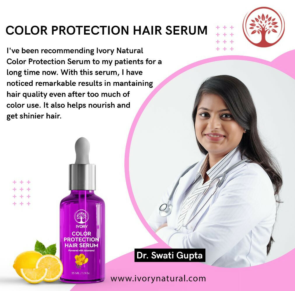 Ivory Natural Color Protection Hair Serum Potent Serum To Protect Your Hair | Swadesiicart