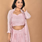 Morchari Women Hand Embroidery Crop Top-Pink - Swadesiicart