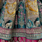 Jyoti Fashion Women's Mustard Velvet Multi Thread Embroidered, Patch Work with Zircon Diamond Wedding Lehenga Choli | Swadesiicart