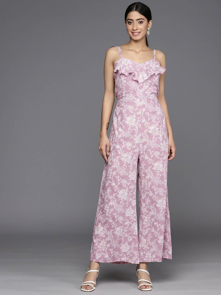Ahalyaa Women's Traditional wear Jumpsuit - Lavender | Swadesiicart