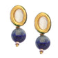 Ruby Raang Blue Lapis Lazuli Kundan Studs | Swadesiicart