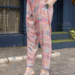 Pink Rayon Floral Printed Top with Matching Bottom - Eesha - Swadesiicart