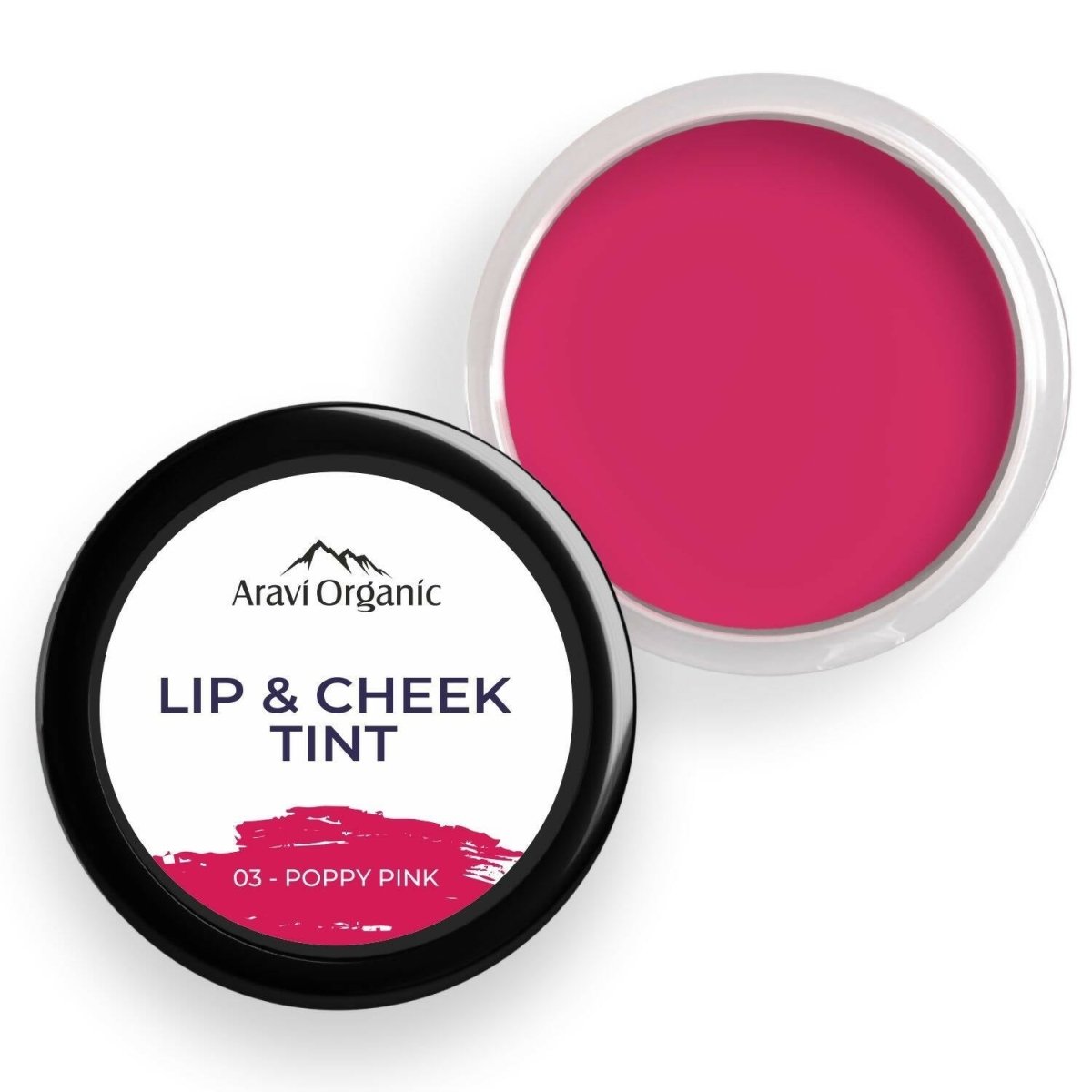 Aravi Organic Everyday Vegan Lip and Cheek Tint Balm Lip Tint - Poppy Pink | Swadesiicart