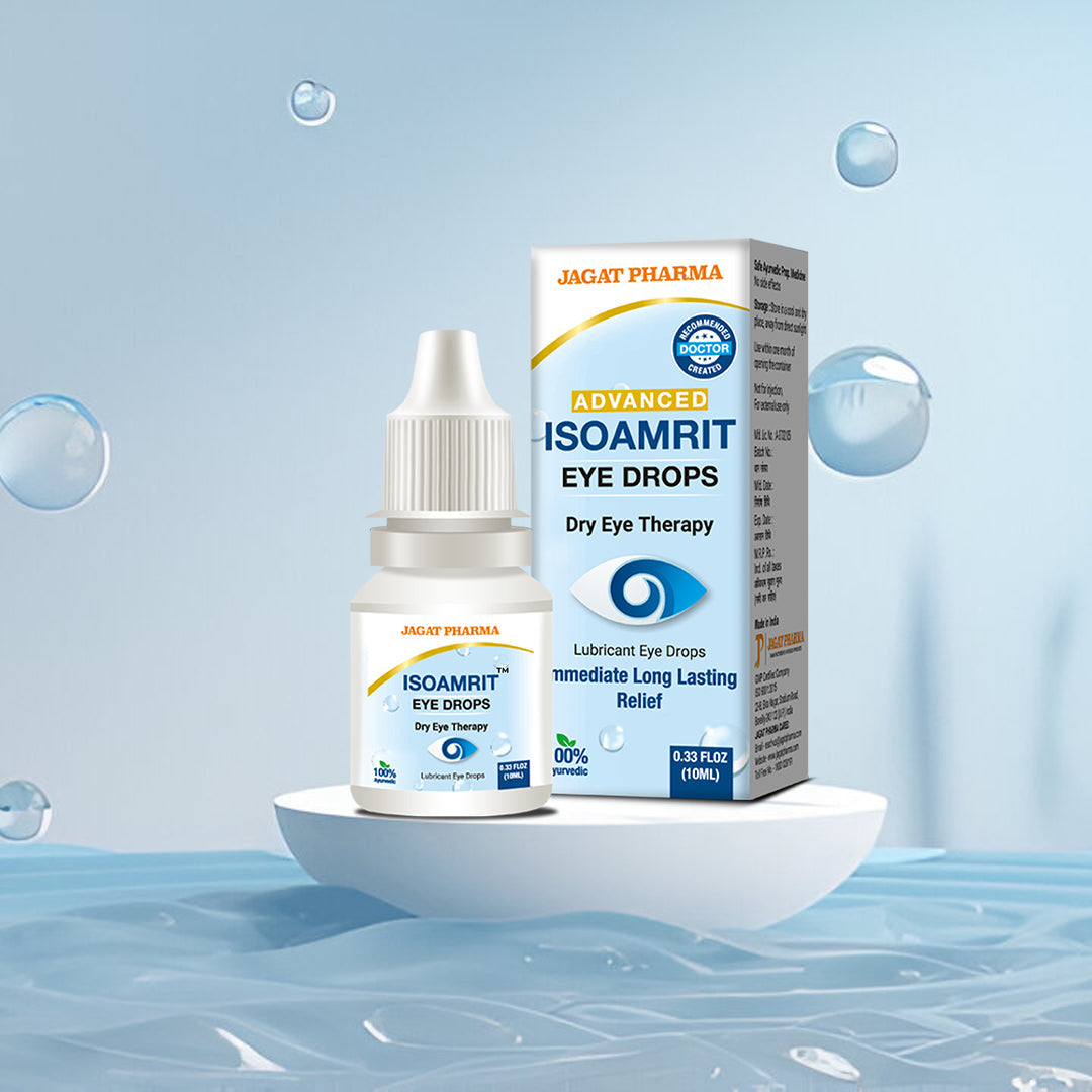 Jagat Pharma ISOAMRIT Ayurvedic Eye Drops for Dry Eyes- 10ml | Swadesiicart