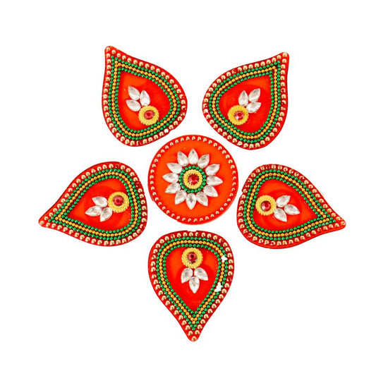 Kundan HandiKrafts Tilak Shaped Rangoli Pink (Baby) - Aahana - The Bliss Store