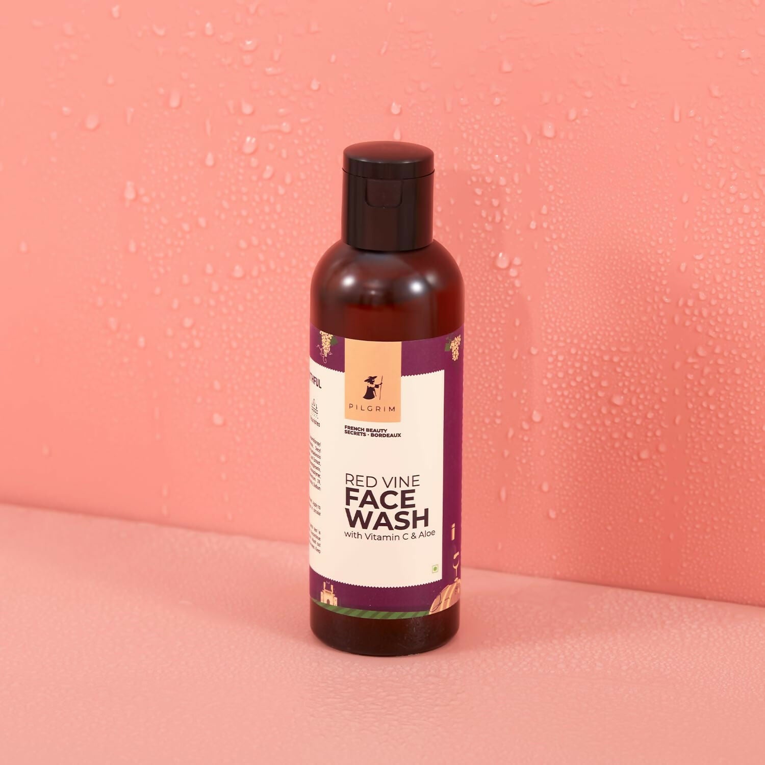 Pilgrim French Red Vine Face Wash with Vitamin C & Aloe For Anti Ageing & Dark Spots - Swadesiicart