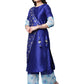 Ahalyaa Women's Traditional wear Kurta Set - Royal Blue | Swadesiicart