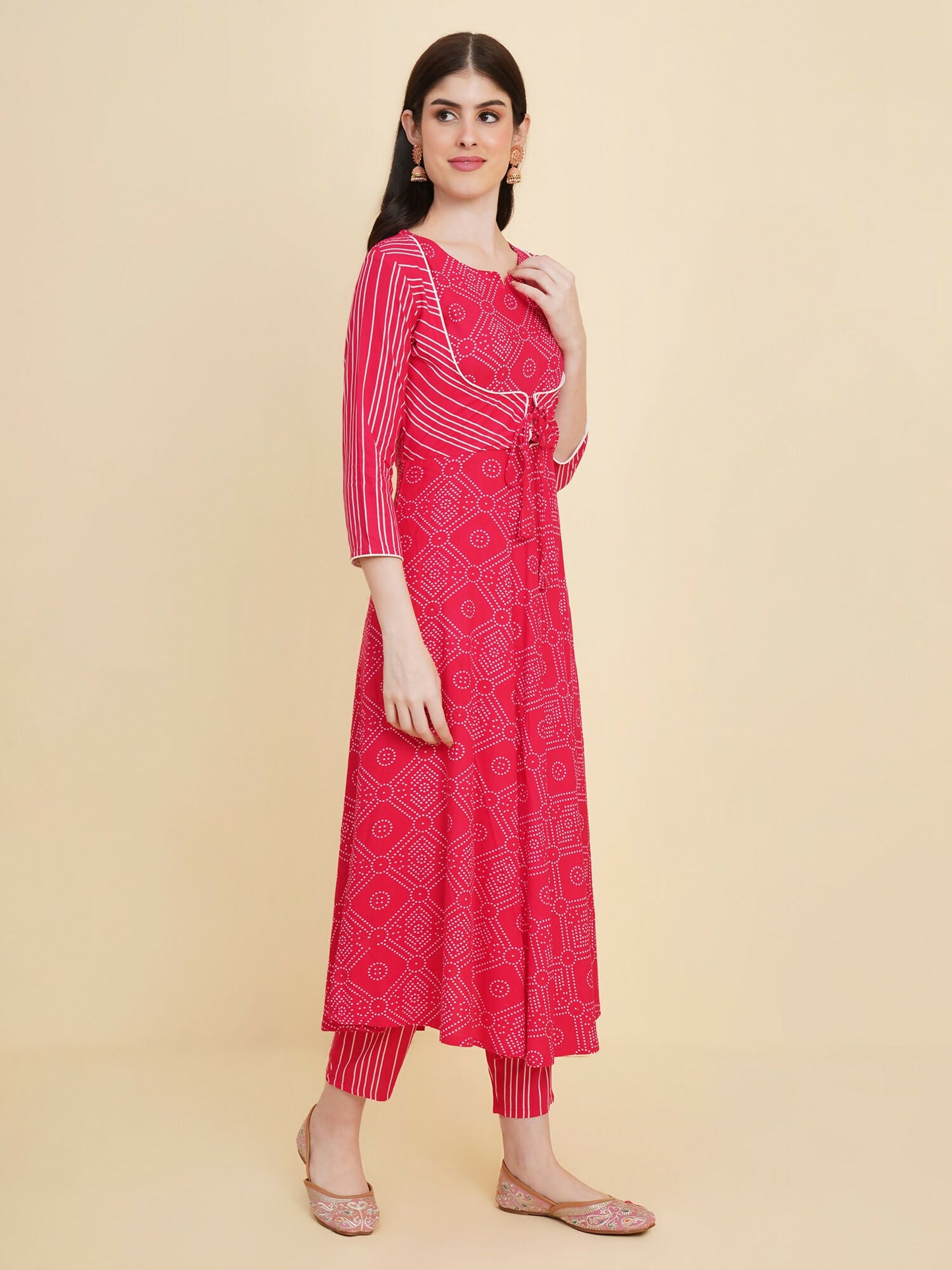 Designer Stylish Pink cotton Stitched Suit With Dupatta - Tanisha | Swadesiicart